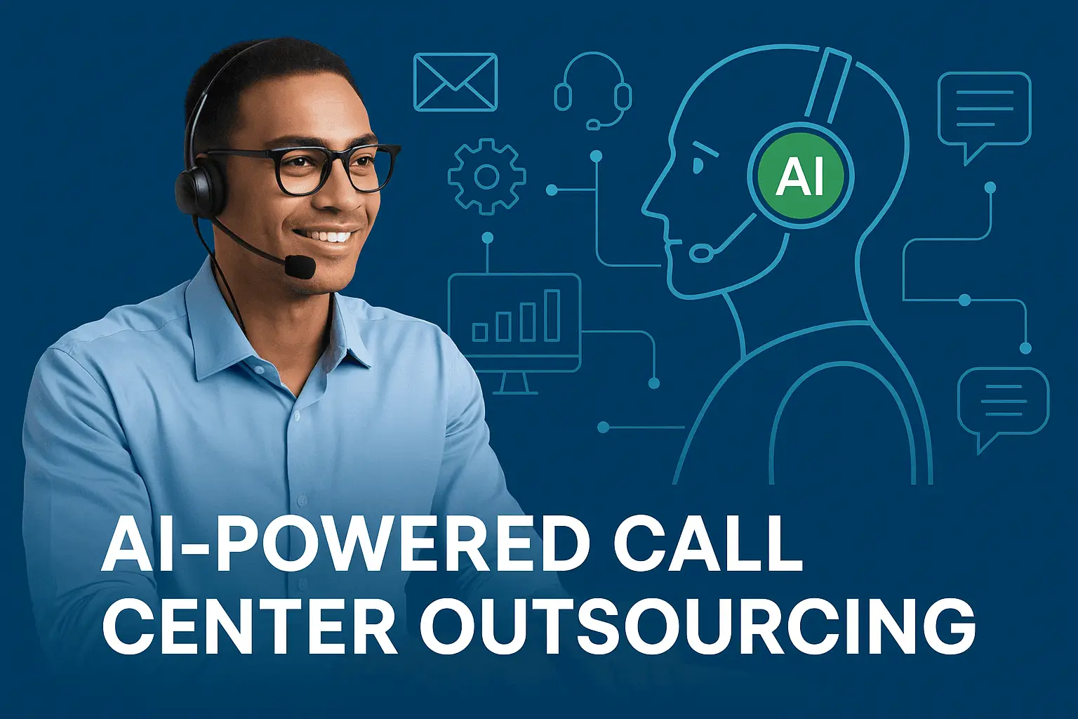 AI-Powered Call Center Outsourcing, AI-Enhanced Agents, AI-Assisted Support, AI-Enabled CRM