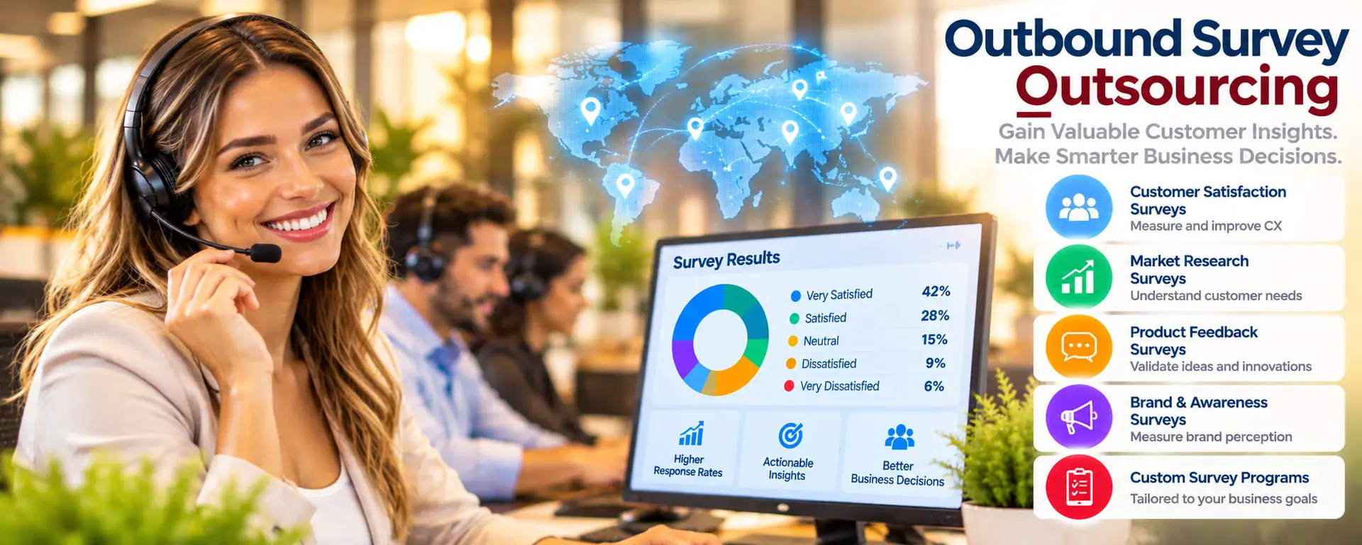 Surveys, Survey Outsourcing, Outbound Surveys, Market Research Services, Survey Call Centers