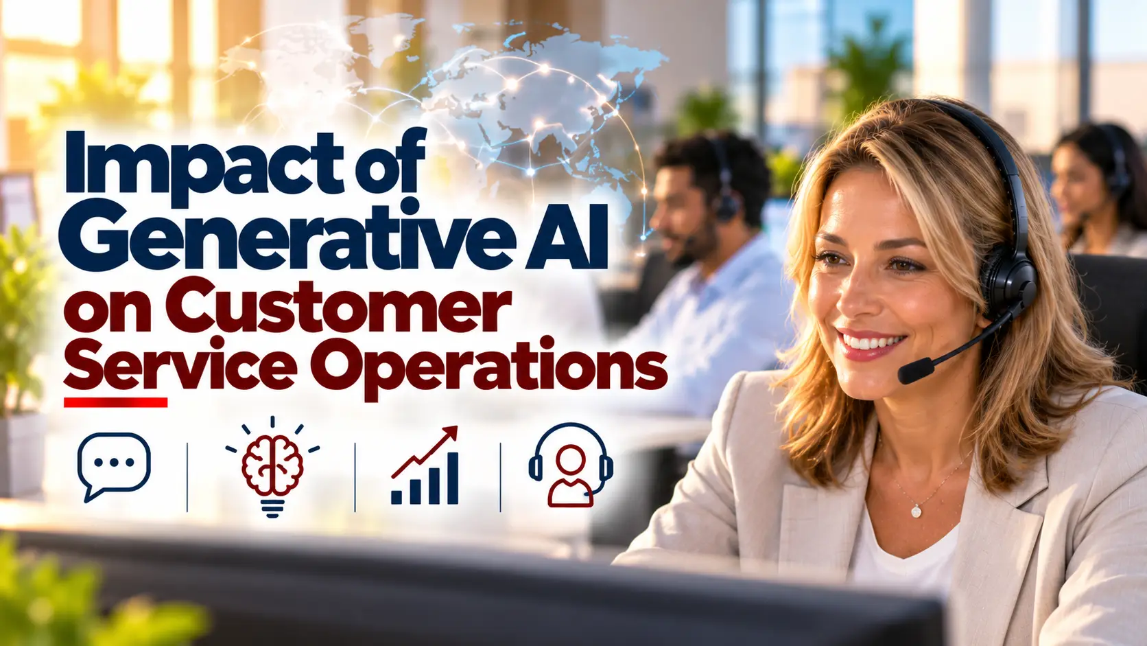 Impacto de la IA generativa, la IA generativa en la atención al cliente, asistencia al cliente con IA, servicio de atención al cliente con IA, externalización de la atención al cliente