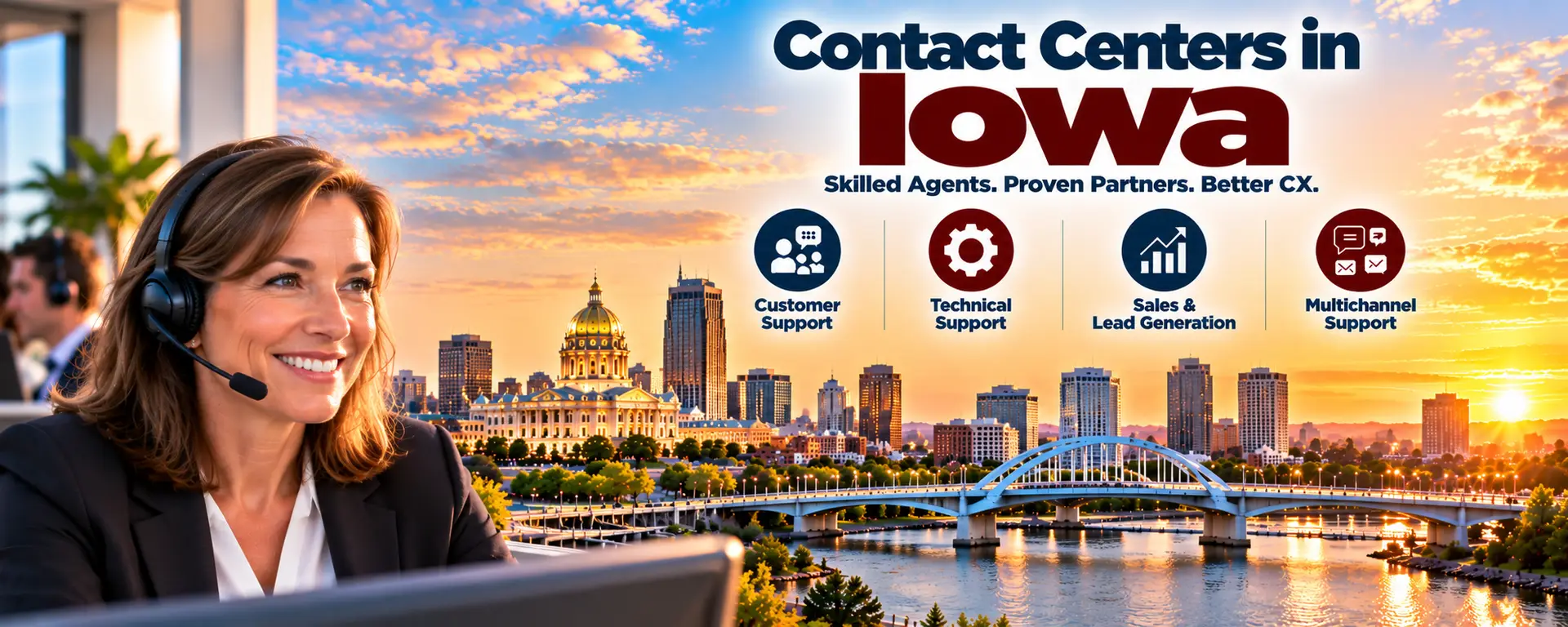 Contact Centers in Iowa, Call Centers in Iowa, Iowa Contact Centers, Iowa Call Centers, Outsourcing to Iowa, Customer Support in Iowa