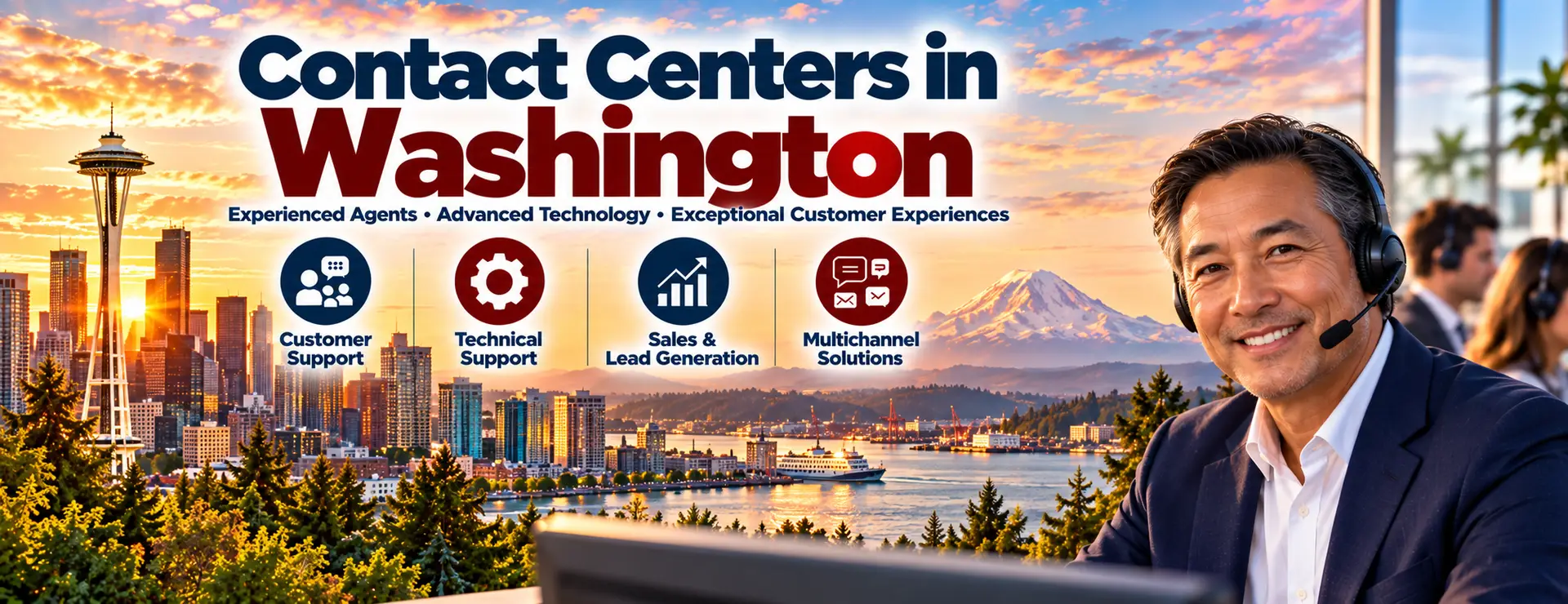 Kontaktzentren in Washington, Call Center in Washington, Kontaktzentren in Washington, Kontaktzentren im Bundesstaat Washington, Outsourcing nach Washington, Kundenbetreuung in Washington