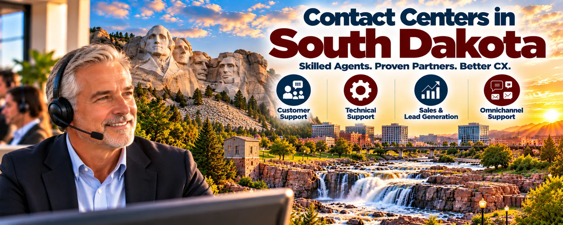 Contact Centers in South Dakota, Call Centers in South Dakota, South Dakota Contact Centers, South Dakota Call Centers, Outsourcing to South Dakota, Customer Support South Dakota
